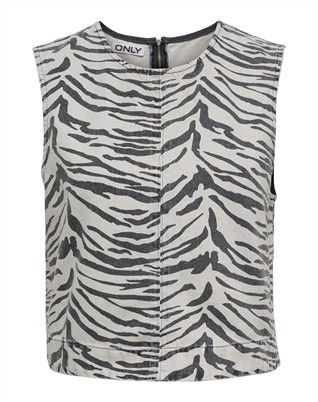 Dorsi Zebra Denim Top